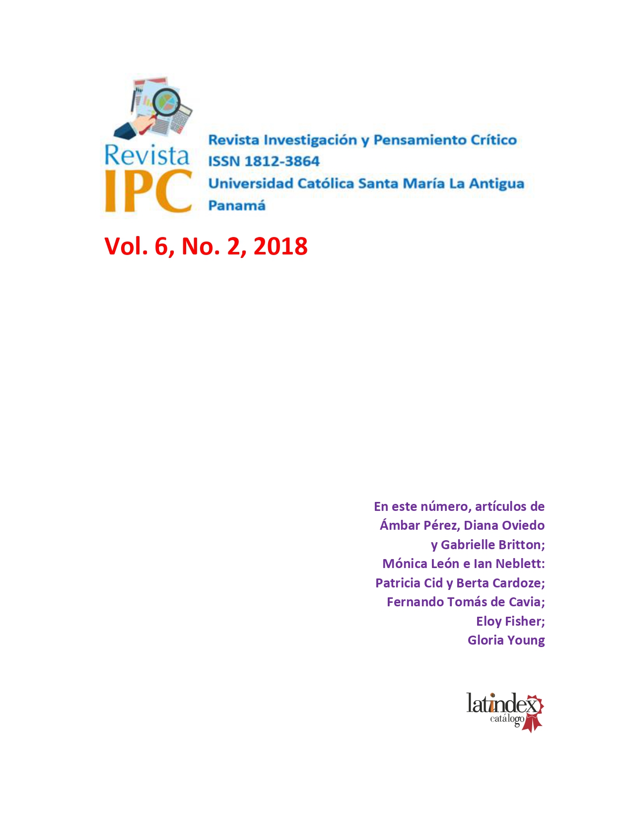 Imagen revista IPC, volumen 6, número 2, año 2018